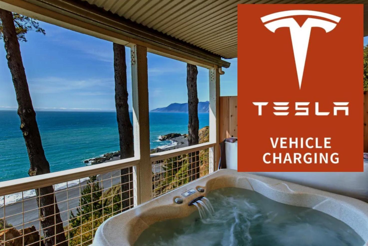 Amazing Oceanview 2 Bedroom Oceanfront! By Oceanviewhottubs Shelter Cove, Ca Tesla Ev Station 外观 照片